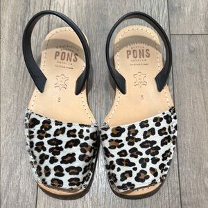 Women’s PONS Leopard Print Sandals - Black and Brown